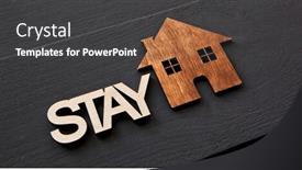  Presentation with virus infection - Slide set with wooden-little-house background and a dark gray colored foreground