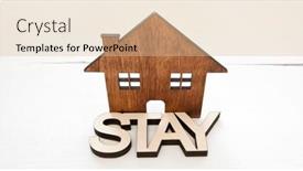  Presentation with virus infection - Audience pleasing presentation design consisting of wooden-little-house backdrop and a lemonade colored foreground