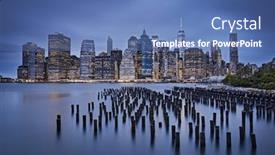  Presentation with long bridge - Slide set consisting of wooden-logs-in-the-east background and a teal colored foreground