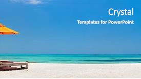  Presentation with lounge - Amazing theme having wooden lounge chairs and orange backdrop and a teal colored foreground