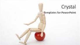  Presentation with mannequin - Presentation theme consisting of wooden mannequin and red tomato background and a white colored foreground