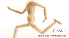  Presentation with mannequin - Beautiful slide set featuring wooden-mannequin-isolated-on-white backdrop and a cream colored foreground