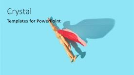  Presentation with hero business - Slides having wooden-mannequin-miniature-doll background and a arctic colored foreground