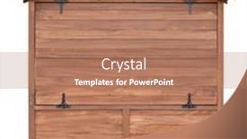  Presentation with stand - Slides with wooden-market-stand-stall-made background and a coral colored foreground