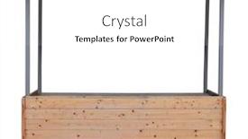  Presentation with stand - Slides with wooden-market-stand-stall background and a white colored foreground