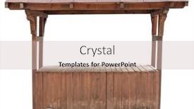  Presentation with stand - Audience pleasing presentation theme consisting of wooden-market-stand-stall backdrop and a soft green colored foreground