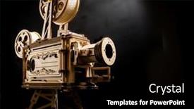  Presentation with high quality - Presentation consisting of wooden-model-of-a-cinema background and a  colored foreground