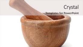  Presentation with mortar and pestle - Cool new theme with wooden mortar and pestle isolated backdrop and a lemonade colored foreground