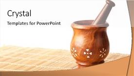  Presentation with mortar - Audience pleasing PPT layouts consisting of wooden-mortar-with-pestle backdrop and a white colored foreground