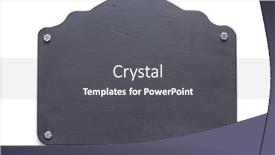  Presentation with wall - Audience pleasing PPT theme consisting of wooden-nameplate-or-wall-sign backdrop and a dark gray colored foreground