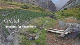  Presentation with plough - Slide deck with wooden-old-plough-for-plowing background and a gray colored foreground