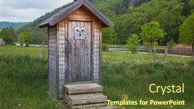  Presentation with toilet - Amazing presentation design having wooden outhouse or toilet at altm hltal altmuhl valley nature park in bavaria germany backdrop and a tawny brown colored foreground