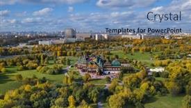  Presentation with tsar - Beautiful presentation featuring tsar alexey in kolomenskoe - moscow backdrop and a light blue colored foreground