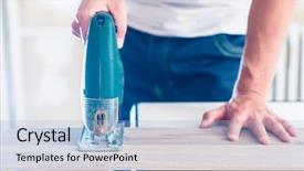  Presentation with diy - Amazing PPT layouts having cutting wooden panel with jig backdrop and a  colored foreground