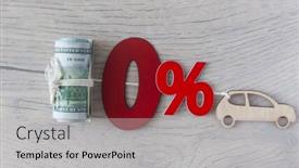  Presentation with percent - Theme enhanced with wooden-passenger-car-model background and a light gray colored foreground