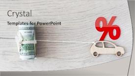  Presentation with percent - Amazing PPT layouts having wooden-passenger-car-model backdrop and a light gray colored foreground