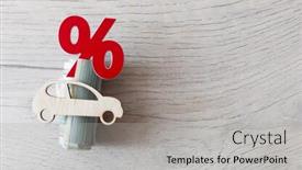  Presentation with percent - Presentation theme having wooden-passenger-car-model background and a light gray colored foreground
