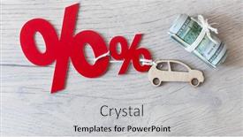  Presentation with percent - Audience pleasing PPT theme consisting of wooden-passenger-car-model backdrop and a light gray colored foreground