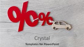  Presentation with percent - Cool new presentation theme with wooden-passenger-car-model backdrop and a light gray colored foreground