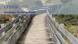  Presentation with path - Slide deck consisting of wooden-path-over-the-dunes background and a light blue colored foreground
