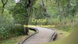  Presentation with pathway - PPT layouts enhanced with wooden-pathway-over-the-forest background and a tawny brown colored foreground