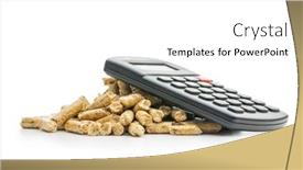  Presentation with calculator - Presentation theme with wooden-pellets-and-calculator-isolated background and a white colored foreground