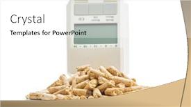  Presentation with head - PPT layouts having wooden-pellets-and-thermostatic-valve background and a white colored foreground