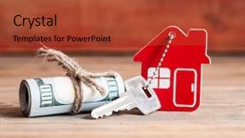  Presentation with percent - PPT theme consisting of concept of price change background and a red colored foreground