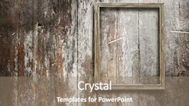  Presentation with old photo - Colorful presentation design enhanced with wooden photo frame on old backdrop and a  colored foreground