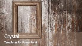  Presentation with old fashioned photo album - Colorful slide deck enhanced with wooden photo frame on old backdrop and a  colored foreground