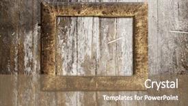  Presentation with old photo - Slide deck consisting of wooden photo frame on old background and a coral colored foreground