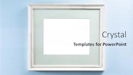  Presentation with picture frame - PPT theme enhanced with wooden-picture-frame-with-passe background and a sky blue colored foreground