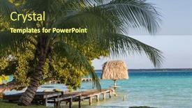  Presentation with serenity - Presentation with wooden-pier-in-serenity-lake background and a tawny brown colored foreground