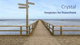  Presentation with sea - Slides featuring wooden-pier-into-the-north and a sky blue colored foreground