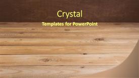  Presentation with wooden - Amazing slide deck having wooden-plank-board-table-background backdrop and a tawny brown colored foreground