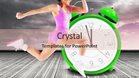  Presentation with purple green - Colorful presentation design enhanced with wooden planks against purple backdrop and a lemonade colored foreground