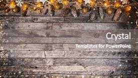  Presentation with free christmas - Presentation with wooden planks celebration and holiday background and a  colored foreground