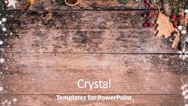  Presentation with free christmas - Presentation theme enhanced with wooden planks celebration and holiday background and a coral colored foreground