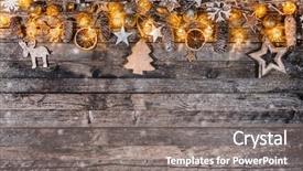  Presentation with free christmas - Slides featuring wooden planks celebration and holiday background and a gray colored foreground