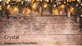  Presentation with free christmas - Theme consisting of wooden planks celebration and holiday background and a coral colored foreground