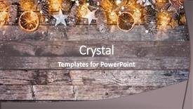  Presentation with free christmas - Slides with wooden planks celebration and holiday background and a gray colored foreground