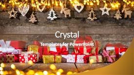  Presentation with free christmas - Audience pleasing slide deck consisting of wooden planks celebration and holiday backdrop and a tawny brown colored foreground