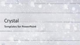  Presentation with green grass under the snow - Slide deck consisting of wooden planks under the snow background and a light gray colored foreground