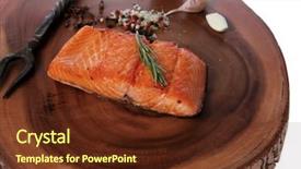  Presentation with frame of healthy spicy food - Amazing PPT theme having wooden plate with black forge backdrop and a tawny brown colored foreground