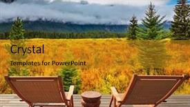  Presentation with bc canada - Colorful presentation theme enhanced with wooden platform there are two backdrop and a gold colored foreground