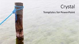  Presentation with pole - Presentation design enhanced with wooden pole symbol of reliability background and a white colored foreground