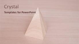  Presentation with geometry - Slide deck consisting of wooden-pyramid-geometric-model-shape background and a soft green colored foreground