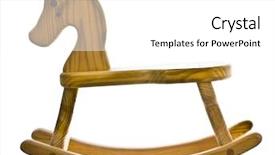  Presentation with horse - Audience pleasing PPT layouts consisting of wooden rocking horse backdrop and a white colored foreground