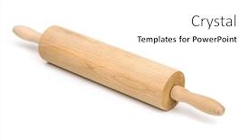  Presentation with wooden - Audience pleasing PPT theme consisting of wooden-rolling-pin-isolated backdrop and a white colored foreground