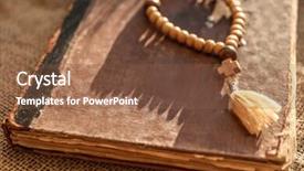  Presentation with rosary - Amazing slides having wooden rosary beads and old backdrop and a tawny brown colored foreground